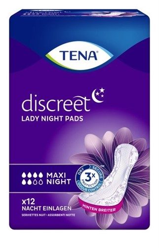 Tena, Tena - Lady Discreet Maxi Night Inkontinenz-Einlage