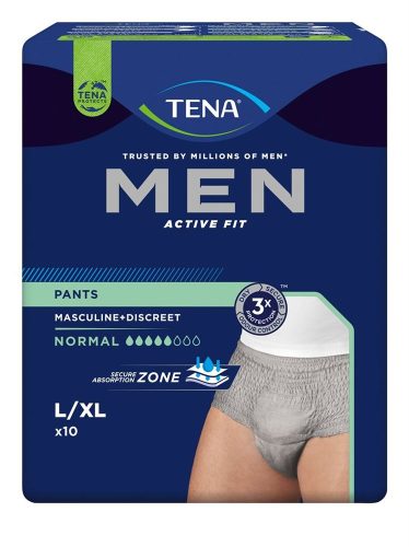Tena, TENA Men Active Fit Pants Normal, Grösse L/XL (10 Stk)