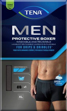 Tena, Tena Men waschbare Unterhose schwarz, Grösse XL, Hüftumfang 102-107cm (1 Stk)