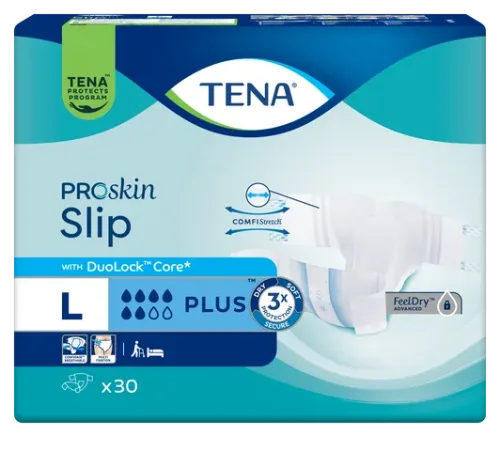 Tena, TENA Slip Plus, Grösse L, 6 Tropfen, Taille 92-150cm (24 Stk)