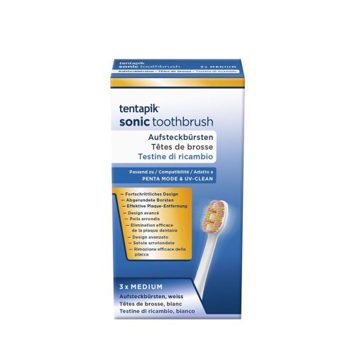 tentapik, tentapik Aufsteckbürsten medium white (3 Stk)