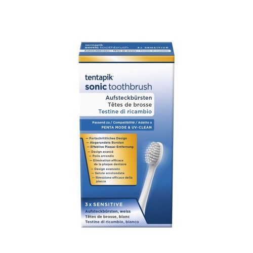 tentapik, tentapik Aufsteckbürsten sensitive white (3 Stk)