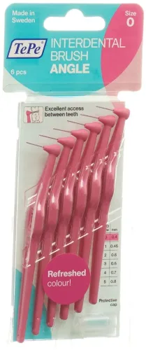 TEPE, TePe Angle Interdental Brush, 0.4mm, pink (6 Stk)
