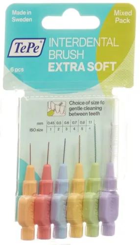 TEPE, TePe Interdental Brush Extra Soft gemischt (6 Stk)
