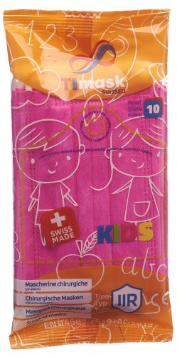 TIMASK, TIMASK Einweg-Medizinmaske Typ IIR KIDS Fuchsia (10 Stk)