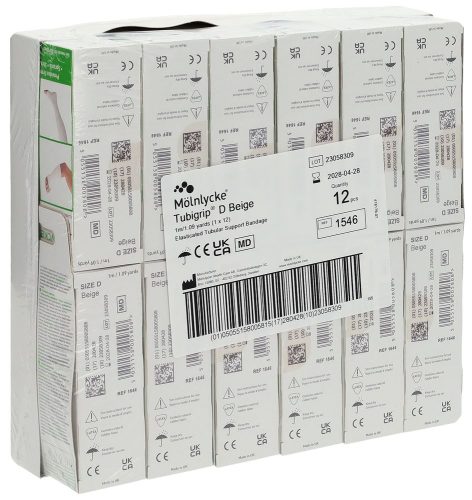 Tubigrip, Tubigrip Schlauchbandage, Grösse D, 1mx7.5cm, beige (1 Stk)