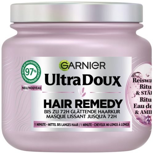 GARNIER Ultra DOUX, GARNIER Ultra DOUX 1-Minute Haarkur Reiswasser Ritual & Stärke (340ml)