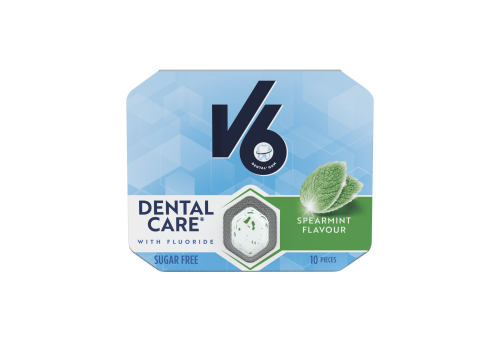 V6, V6 Oral-B Kaugummi Spearmint (12x10 Stk)