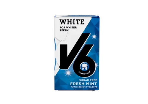 V6, V6 White Kaugummi Freshmint (24g)