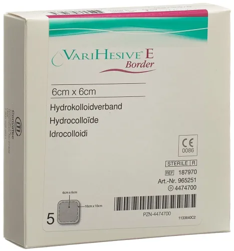 VariHesive, VariHesive E BORDER Verband 6x6/10x10cm (5 Stk)