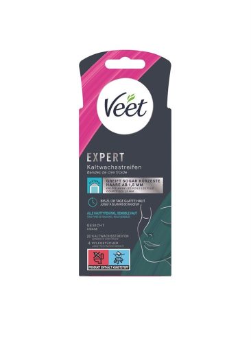Veet, Veet - Expert Kaltwachsstreifen Gesicht, 20Stück