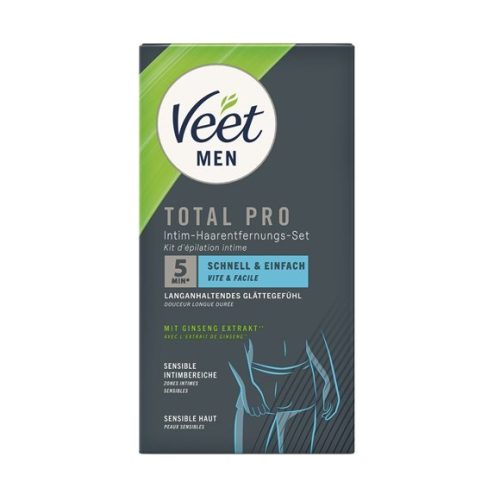 Veet, Veet - Men Intim-Haarentfernungs-Set, Haarentfernungscreme Intimbereich + Pflegebalsam, Tot Pro Men Intim Haarentf-Kit, Set, Weiss