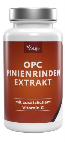 VeLife, VeLife OPC Pinienrinden-Extrakt Kapseln mit Vitamin C (60 Stk)
