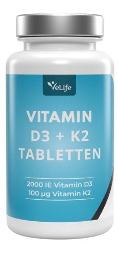 VeLife, VeLife Vitamin D3 + K2 Tabletten (120 Stk)