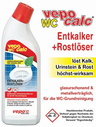 vepocalc, vepocalc WC Entkalker und Rostlöser (750ml)