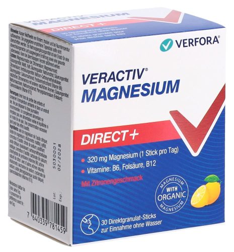 VERACTIV, VERACTIV Magnesium Direct+ Zitrone Sticks (30 Stk)