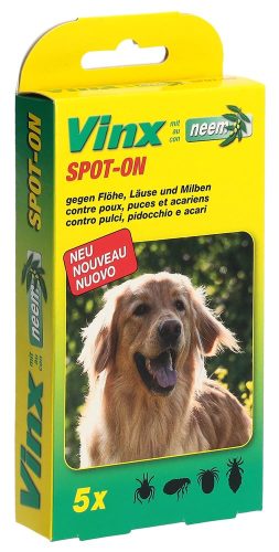 VINX, Vinx Bio Spot On Tropfen mit Neem Hund (5x1ml)