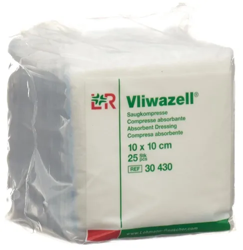 Vliwazell, Vliwazell Saugkompresse, 10x10cm (25 Stk)