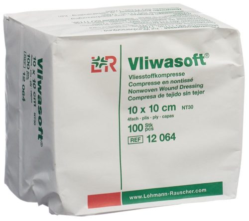 Vliwasoft, Vliwasoft Vliesstoffkomprresse 10x10cm, 4-lagig (100 Stk)