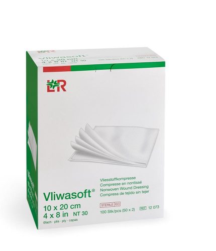 Vliwasoft, Vliwasoft Vliesstoffkompresse 10x20cm, 6-lagig (50 x 2 Stk)