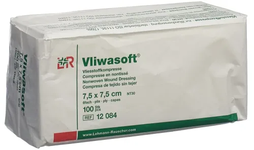 Vliwasoft, Vliwasoft Vliesstoffkompresse 7.5x7.5cm, 6-lagig (100 Stk)