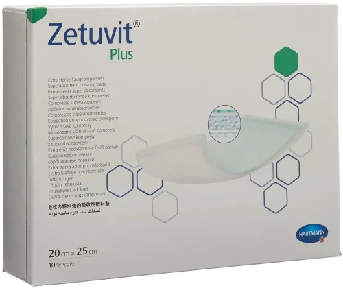 Zetuvit, ZETUVIT Plus Absorptionsverband 20x25cm (10 Stk)
