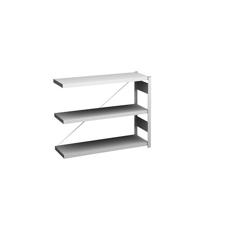 Sideboard-Steckregal, lichtgrau Höhe 825 mm, 3 Böden, Anbauregal Fachtiefe 300 mm, Fachlast 150 kg