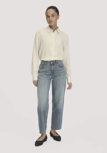 hessnatur, hessnatur Damen Jeans NELE Barrel Leg aus Bio-Baumwolle - blau Grösse28/30