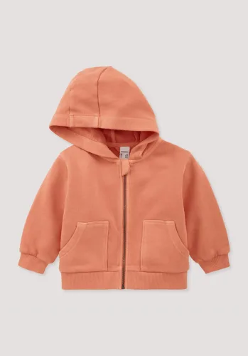 hessnatur, hessnatur Baby Sweatjacke BETTER RECYCLING aus Bio-Baumwolle - orange - Größe 86/92