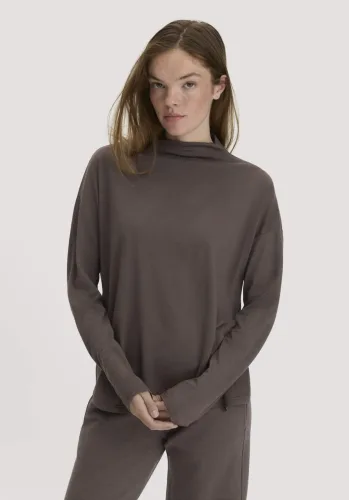 hessnatur, hessnatur Loungewear Longsleeve Merino ACTIVE WOOL - lila GrösseM