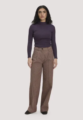 hessnatur, hessnatur Damen Wide-Leg Hose Relaxed aus Bio-Baumwolle - rot Grösse34