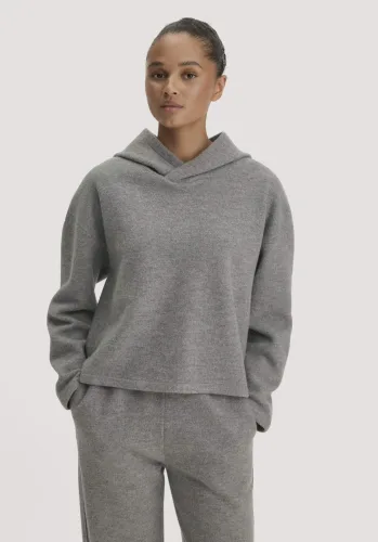 hessnatur, hessnatur Damen Pullover Oversize aus Schurwolle - grau GrösseXL