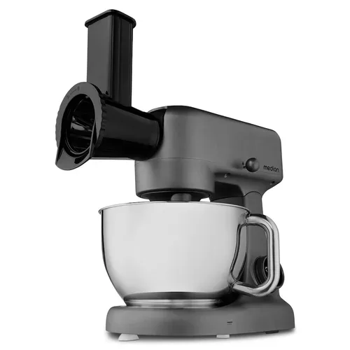 Medion, MEDION LIFE Digitale Küchenmaschine MD12600 titan, 800 W Gleichstrommotor, Energiesparend, Ultraleise, Digitales Sensor-Touch-Display, 4,6 L Edelstahlschüssel, Inkl. Fleischwolf