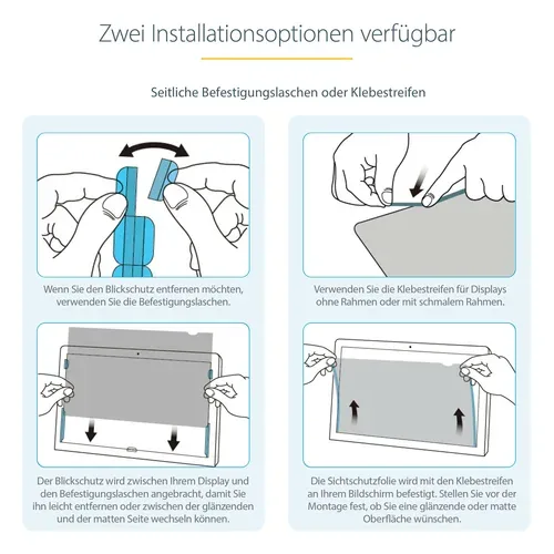 StarTech.com, STARTECH.COM - 24-Zoll-Monitor Blickschutzfolie - Universal, 24
