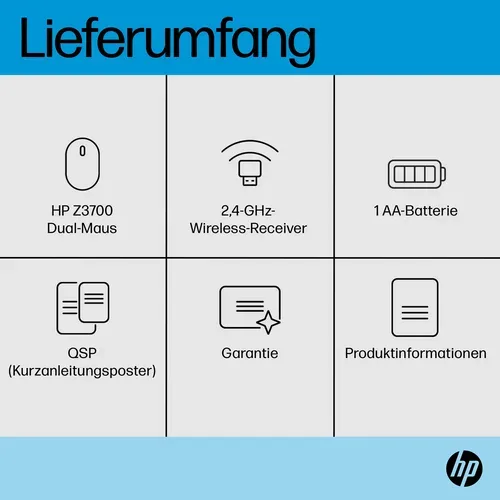 HP, HP Z3700 Dual-Maus (silbergrau)