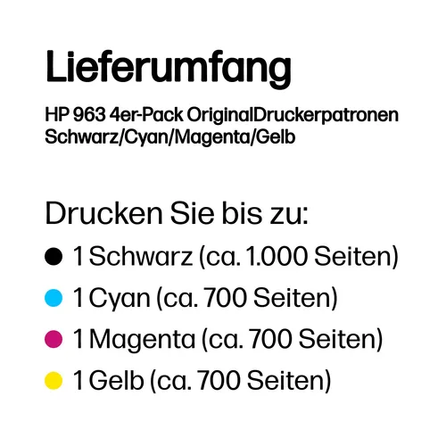 undefined, HP Combopack 963 CMYBK 6ZC70AE#LS1 OfficeJet 9010/20 1000/700 S.