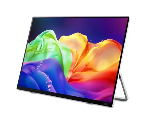 undefined, Acer PE0 PE160WUT, tragbarer OLED Touch Monitor, 16 Zoll WQXGA+ 2880 x 1800, 120 Hz, HDR10, Adaptive-Sync, USB-C, HDMI, Silber