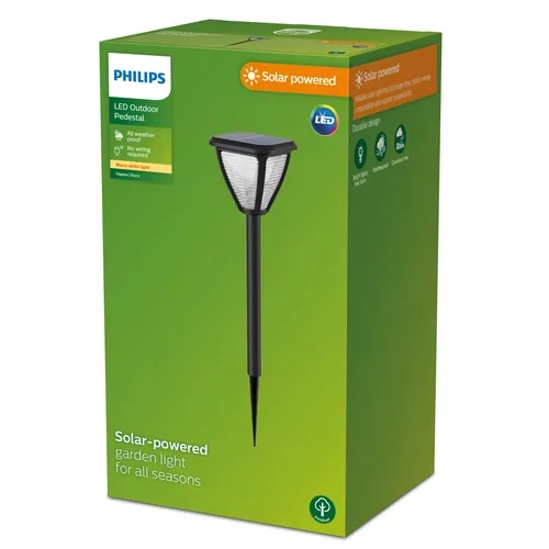 Philips LED, Philips LED 8720169265721 Vapora Solar-Gartenleuchte LED 1.5 W Schwarz
