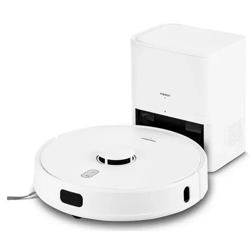 Medion, MEDION Absaugstation MD 12035 für Saugroboter MEDION X41 SW (MD 11916), 2 Liter Fassungsvermögen, Automatisches Entleeren & Starke Saugkraft
