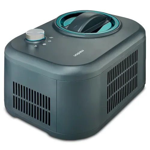 Medion, MEDION LIFE Eismaschine MD 10169, Kapazität für 1 L Eis, kein Vorkühlen notwendig, entnehmbarer Aluminium-Eisbehälter, geeignet für die Zubereitung von Eiscreme, Frozen Yoghurt & Sorbet