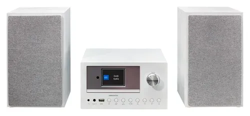 Medion, MEDION LIFE P85003 Micro-Audio-System weiß, Internet/DAB+/PLL-UKW Stereo-Radio mit je 40 Senderspeichern, 2,8'' TFT-Farbdisplay, Bluetooth® 5.0, CD-Player, WLAN, USB, 2 x 15 RMS