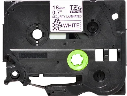 PTOUCH, PTOUCH Sicherheitsband schwarz/weiss TZe-SE4 zu PT-200,300,500 18mm