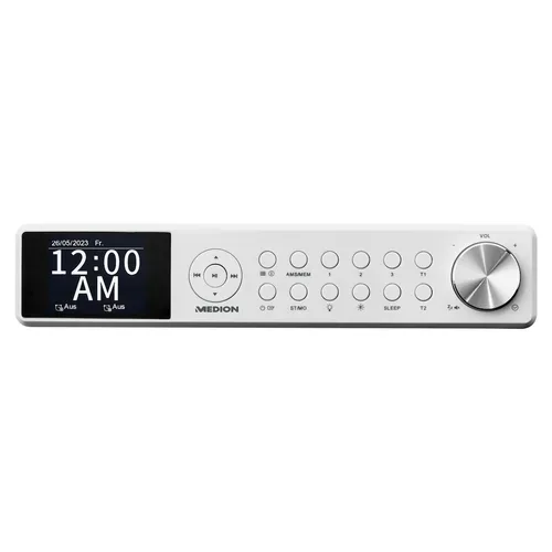 Medion, MEDION LIFE P66750 DAB+ Premium Küchenradio weiß, 6,1 cm (2,4'') TFT-Farbdisplay, DAB+/PLL-UKW Radio, Bluetooth® 5.0, LED-Beleuchtung, 2 x 3 W RMS