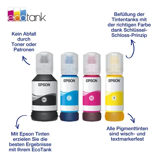 Epson, Epson E113BK Druckerpatronen bk - Epson No. 113BK, T06B140 für z.B. Epson EcoTank ET -16150, Epson EcoTank ET -16600, Epson EcoTank ET -16650
