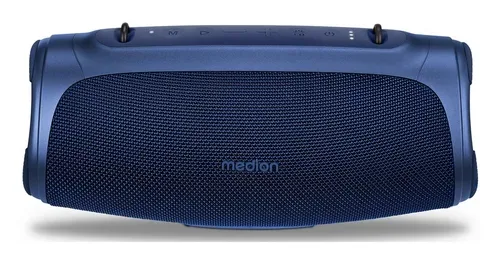 Medion, MEDION LIFE P61746 Tragbarer Bluetooth® Lautsprecher M blau, Dual Illuminated (RGB-Lichteffekte), Bluetooth® 5.3, integrierter Akku mit bis zu 45 Stunden Laufzeit, robustes & mobiles Design, 2 x 15 W RMS
