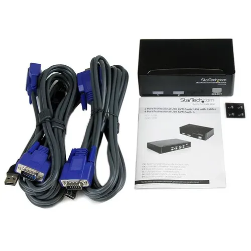 StarTech.com, STARTECH.COM - StarTech.com 2 Port VGA USB KVM Switch - VGA KVM Umschalter inkl. Kabel, Schwarz