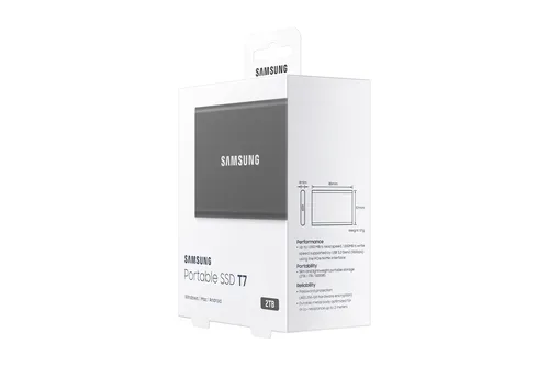 Samsung, Samsung - T7, Portable SSD, Grau, 2 TB