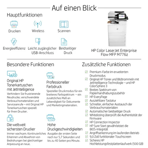 HP, HP Color LaserJet Enterprise Flow MFP M776z Drucker