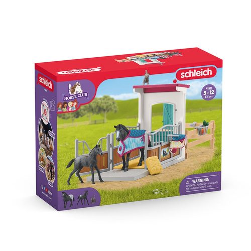 Schleich, Horse Club Pferdebox mit Stute und Fohlen, Spielfigur