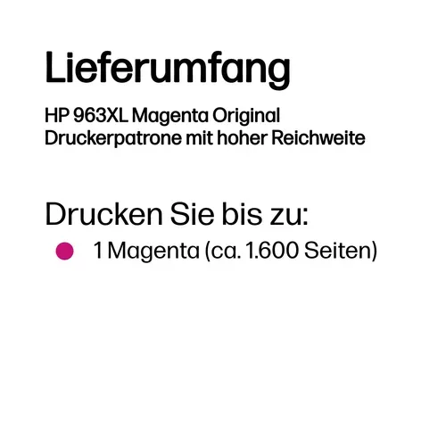 HP, HP 963XL Original Druckerpatrone Magenta (3JA28AE)